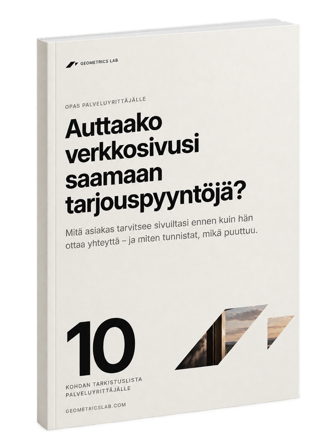 Opas Auttaako verkkosivusi saamaan tarjouspyyntöjä? – maksuton PDF-opas palveluyrittäjälle